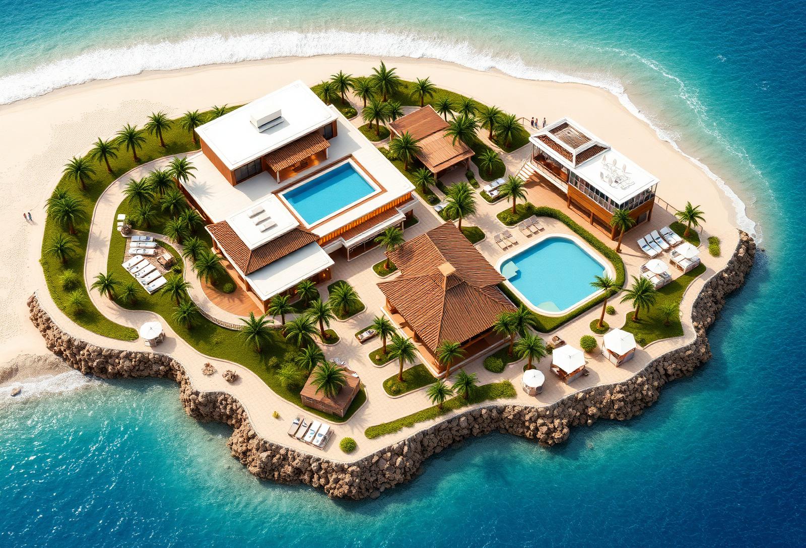 Beachfront Village — V1 Render